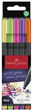 FABER-CASTELL Feutre pointe fine GRIP FINEPEN fluo, étui