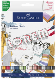 FABER-CASTELL Marqueur Sketch GOLDFABER, étui de 12