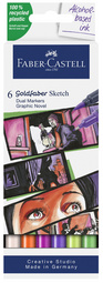 FABER-CASTELL Marqueur Sketch GOLDFABER, étui de 6 Graphic