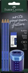 FABER-CASTELL Kit d'écriture RollOn, bleu