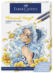 FABER-CASTELL Sketch Marker GOLDFABER, kit Romantic Manga 1