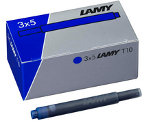 LAMY Cartouche d'encre grande capacité T10, pack de 15, bleu
