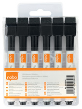 nobo Marqueur pour tableau blanc, set de 6, noir