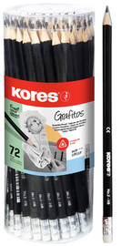 Kores crayon "GRAFITOS", dureté: HB, hexagonal, 72 pièces