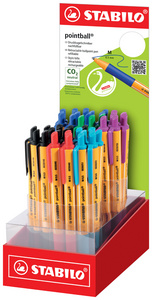 STABILO Stylo bille rétractable pointball, présentoir de 38