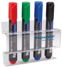 magnetoplan Porte-marqueur acrylique, pr 4 marqueurs tableau