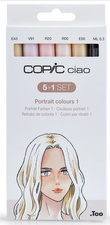 COPIC Marqueur ciao, kit de 5+1 "Portrait 1