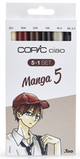 COPIC Kit de marqueurs ciao 5+1, Manga 5
