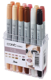 COPIC Marqueur ciao, set de 12 couleurs chair