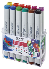 COPIC Marqueur classic, kit de 12 couleurs lumineuses