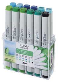 COPIC Marqueur classic, kit de 12 couleurs de paysage