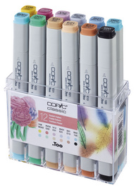 COPIC Marqueur classic, kit de 12 couleurs pastel