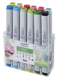COPIC Marqueur classic, kit 12 couleurs de printemps