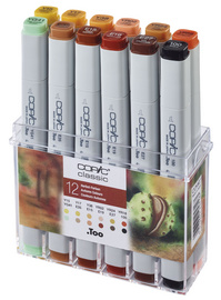 COPIC Marqueur classic, set de 12 couleurs automne