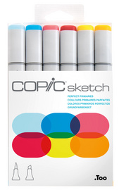 COPIC Marqueur sketch, kit de 6 "Perfect Primaries