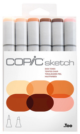 COPIC Marqueur sketch, kit de 6 "Skin tones