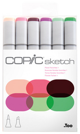 COPIC Marqueur sketch, kit de 6 "Floral Favorites 1
