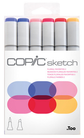 COPIC Marqueur sketch, kit de 6 "Floral Favorites 2