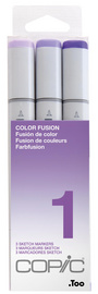 COPIC Marqueur sketch, kit de 3 "Color Fusion 1