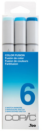 COPIC Marqueur sketch, kit de 3 "Color Fusion 6