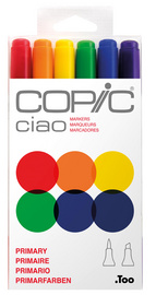 COPIC Marqueur ciao, kit de 6 "Primary