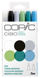COPIC Marqueur ciao, kit de 6 "Sea