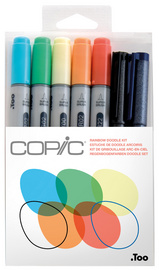 COPIC Marqueur ciao, kit de 7 "Doodle Kit Rainbow
