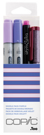 COPIC Marqueur ciao, kit de 4 "Doodle Pack Purple