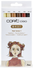 COPIC Marqueur ciao, kit de 5+1 "Hair Tones 1