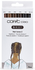 COPIC Marqueur ciao, kit de 5+1 "Hair tones 2