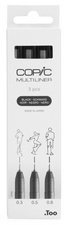 COPIC Feutre fin MULTILINER, set de 3, noir