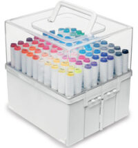 deflecto Boîte de rangement pour marqueurs "Accordéon",blanc