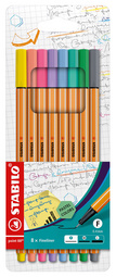 STABILO Feutre à pointe fine point 88, étui carton de 8