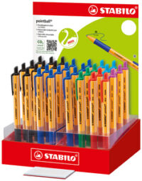 STABILO Stylo à bille rétractable, présentoir carton de 32