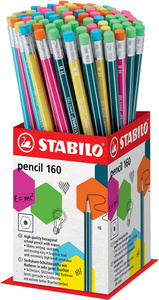 STABILO Crayon graphite Pencil 160 avec gomme, display de 72