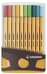 STABILO Feutre point 88, ColorParade de 20, gris/orange