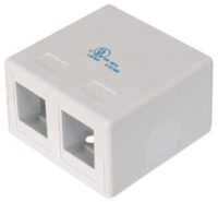 DIGITUS Boîtier vide pour 2 modules Keystone, blanc pur