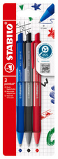 STABILO Stylo bille rétractable pointball colorful, 3 pièces