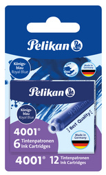 Pelikan Cartouches d'encre 4001 TP/6, bleu royal