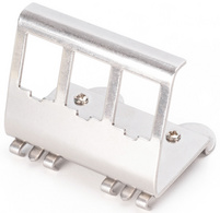 DIGITUS Adaptateur pour rail DIN pour modules Keystone, inox