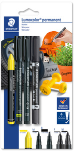 STAEDTLER Set de marqueurs permanents Lumocolor, blister