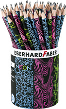 EBERHARD FABER Crayon de papier FLUO, HB, pot de 72