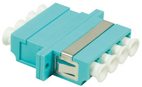 LogiLink Coupleur fibre, 2x LC-Duplex Quad, Multimode, vert