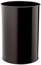 DURABLE Corbeille METALL, rond, 30 litres, noir