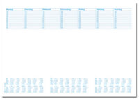 RNK Verlag Sous-main en papier "Office", avec calendrier