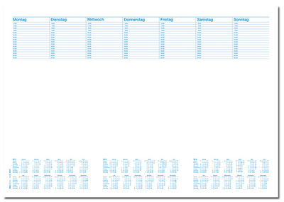 RNK Verlag Sous-main en papier "Office", avec calendrier