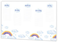 RNK Verlag Papier-Schreibunterlage "Rainbow", blanko