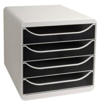 EXACOMPTA Module de classement BIG-BOX, 4 tiroirs, gris