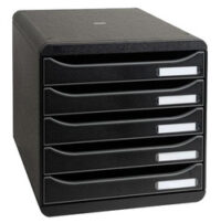 EXACOMPTA Module de classement BIG-BOX PLUS, 5 tiroirs, noir