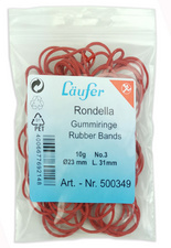 Läufer Bracelets élastiques RONDELLA, 20 mm, 10 g, rouge